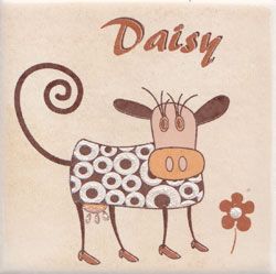    Milka beige motyw A (Daisy) 98x98.  Malaga Animals