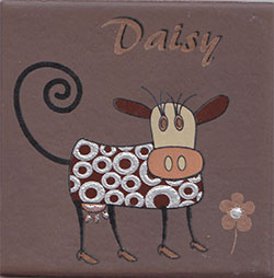    Milka braz motyw A (Daisy) 98x98.  Malaga Animals